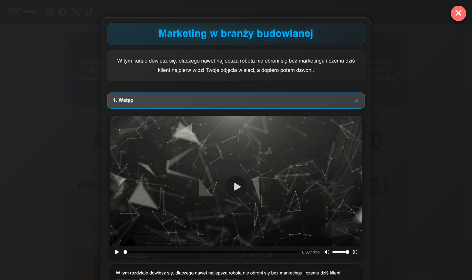 Szkolenie online – Naucz się tworzenia posadzek z żywicy epoksydowej. Mój sklep