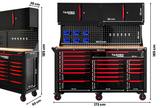 Meble garażowe, warsztatowe TAGRED TA197 regał, szafka do warsztatu, garażu